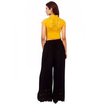 Yellow Colour Cotton Spandex Free Size Blouse for Women. 5