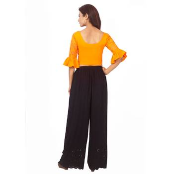 Yellow Colour Cotton Spandex Free Size Blouse for Women. 5