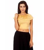 Beige Colour Cotton Spandex Free Size Blouse for Women.
