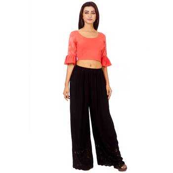 Peach Colour Cotton Spandex Free Size Blouse for Women. 4
