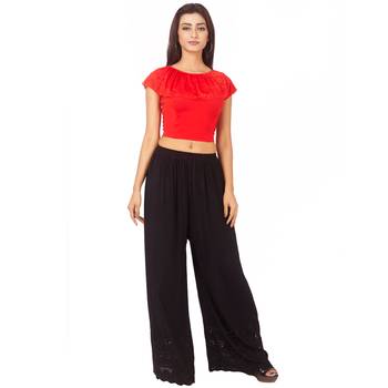Red Colour Cotton Spandex Free Size Blouse for Women. 4