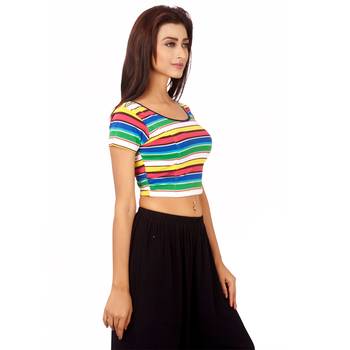 multicolor Colour Cotton Spandex Free Size Blouse for Women. 2