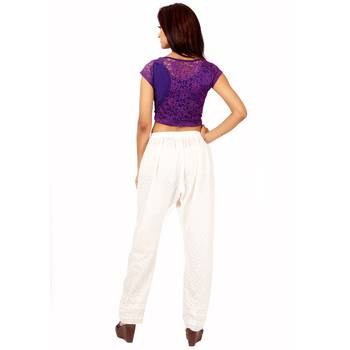 Purple Colour Cotton Spandex Free Size Blouse for Women. 5