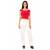 Red Colour Cotton Spandex Free Size Blouse for Women.