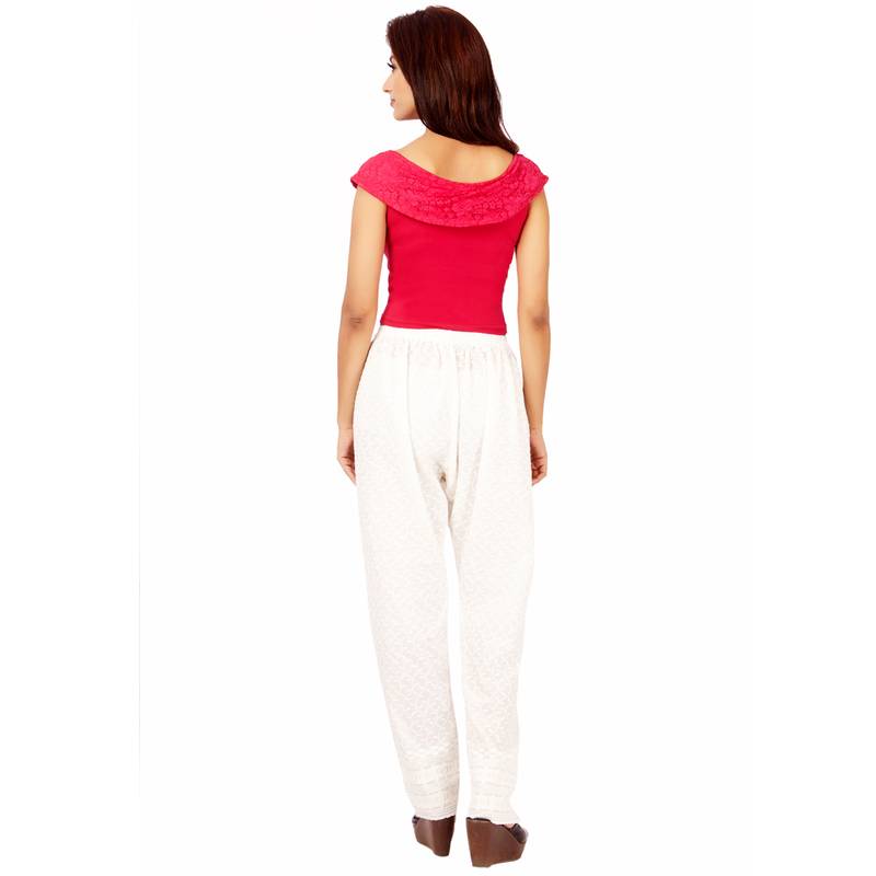 Red Colour Cotton Spandex Free Size Blouse for Women.