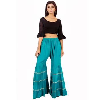 Black Colour Cotton Spandex Free Size Blouse for Women. 4