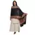 Black & Multicolour Woolen Woven Design Geometric Shawl