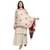 Red & Multicolour Viscose Rayon Woven Design Geometric Shawl