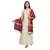 Red & Multicolour Viscose Rayon Woven Design Geometric Shawl