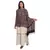 Black & Multicolour Viscose Rayon Woven Design Floral Shawl