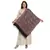 Black & Multicolour Viscose Rayon Woven Design Floral Shawl