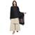 Black & Multicolour Viscose Rayon Woven Design Paisley Geometric Shawl