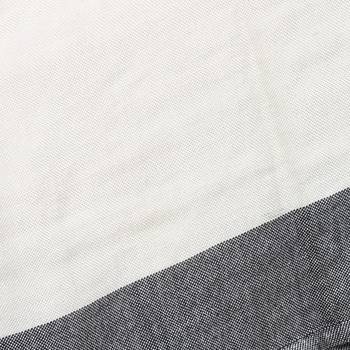 Natural & Black Viscose Rayon Woven Design Colourblocked Square Scarf 5