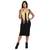 Beige & Black Viscose Rayon Woven Design Colourblocked Square Scarf