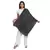 Black & Multicolour Viscose Rayon Woven Design Striped Stole