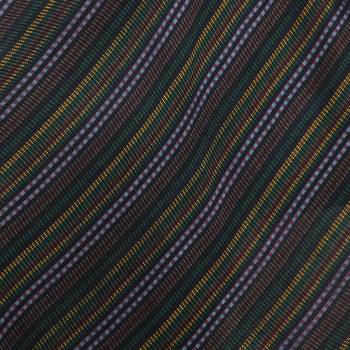 Black & Multicolour Viscose Rayon Woven Design Striped Stole 5