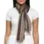 Brown & Multicolour Viscose Rayon Woven Design Striped Stole