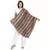 Brown & Multicolour Viscose Rayon Woven Design Striped Stole