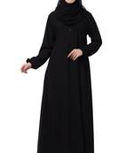 MRC Mrc-9050 A-Line Abaya With Collar Black