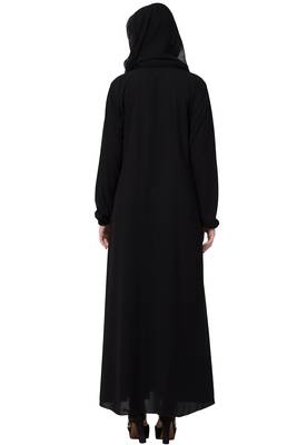 MRC Mrc-9050 A-Line Abaya With Collar Black 4
