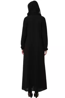 MRC Mrc-9050 A-Line Abaya With Collar Black