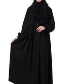 MRC Mrc-9051 Front Open Abaya Black