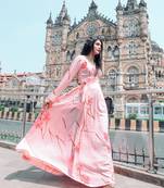 Exclusive Bermuda Peach Hand Painted Dress