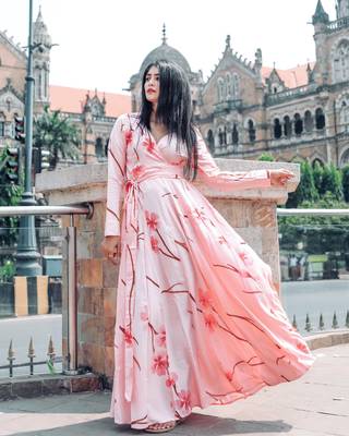 Exclusive Bermuda Peach Hand Painted Dress 3