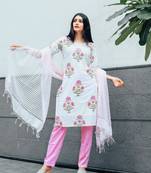 Pink Hand Block Printed Suit Set