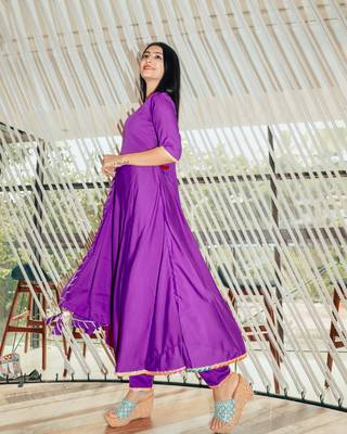 Beautiful Violet Suit Set With Gotta Work 1