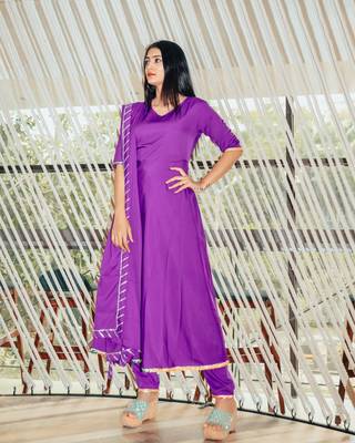 Beautiful Violet Suit Set With Gotta Work 3