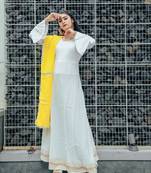 Silver White Cotton Dress