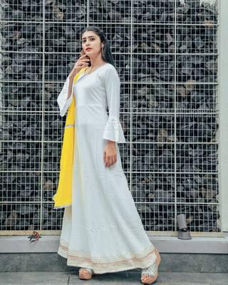 Silver White Cotton Dress 2