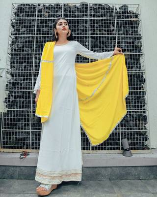 Silver White Cotton Dress 3