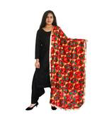 Multi-Coloured Embroidery Pankha Dupatta