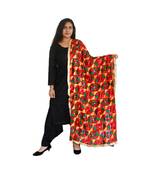 Multi-Coloured Embroidery Pankha Dupatta