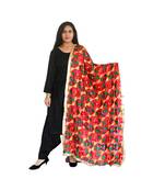Multi-Coloured Embroidery Pankha Dupatta
