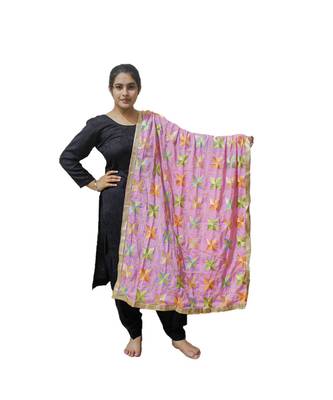 Pink Phulkari Dupatta 1