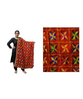 multicolor Phulkari Pankha Dupatta 2