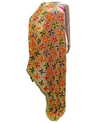 multicolor Phulkari Pankha Dupatta 1