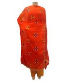 Orange Phulkari Booti Dupatta
