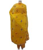 Yellow  Phulkari Booti Dupatta