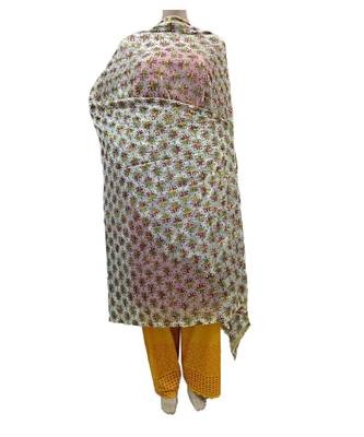 Off White Phulkari Kanchan Dupatta 1