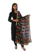 blue Phulkari Dupatta