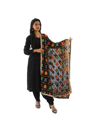 black Phulkari Dupatta 1