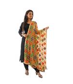 beige Phulkari Dupatta