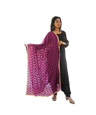 purple Phulkari Kanchan Dupatta 1