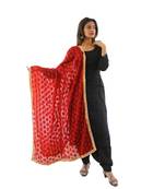 red Phulkari Kanchan Dupatta