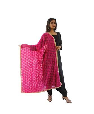 magenta Phulkari Kanchan Dupatta 1