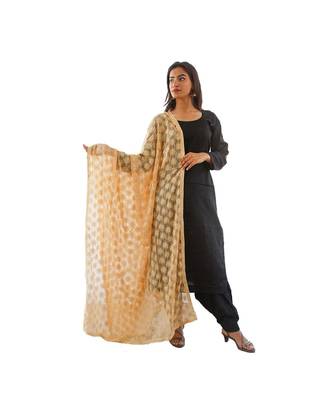 beige Phulkari Kanchan Dupatta 1